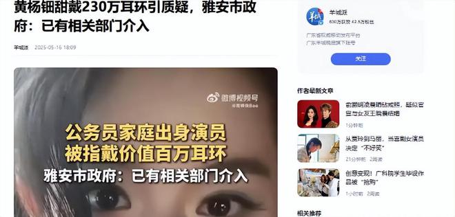 下场黄杨钿甜父亲被正式立案调查冰球突破天价耳环风波不断亲自(图4)